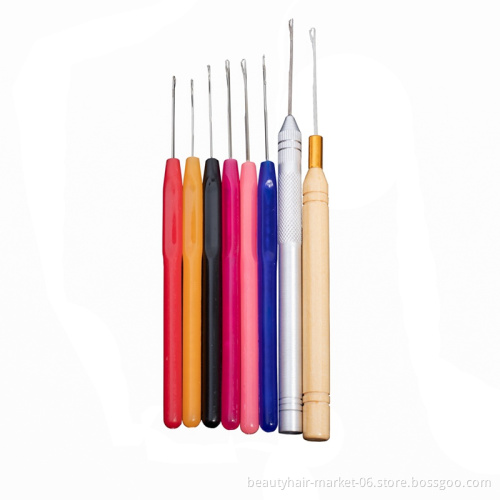 Plastic Handle Crochet Hook Needle for Linking Micro Rings Hair Extensions wig Tools
